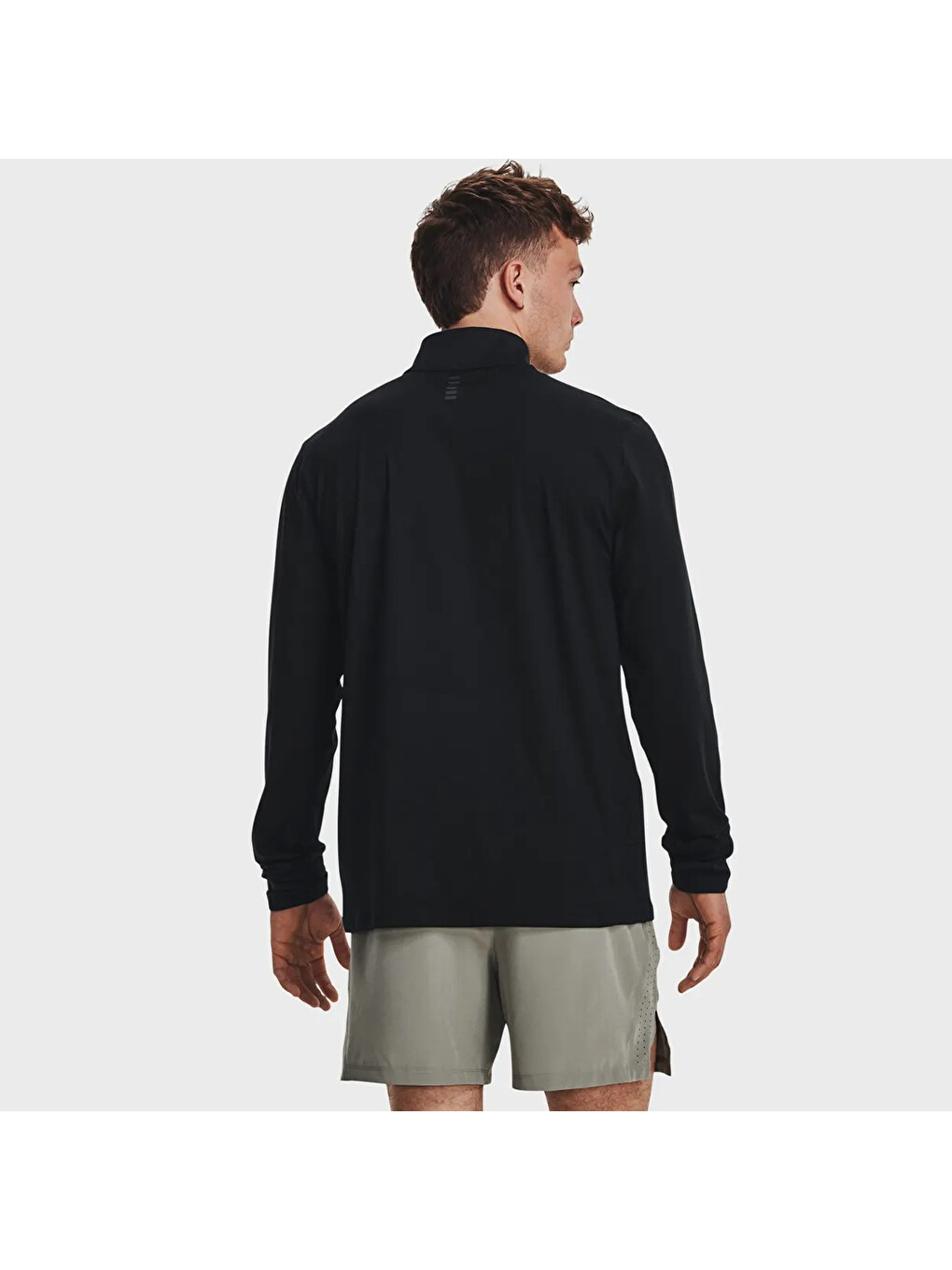 Launch Pro 1/4 Zip Erkek Siyah Uzun Kollu Tişört-1