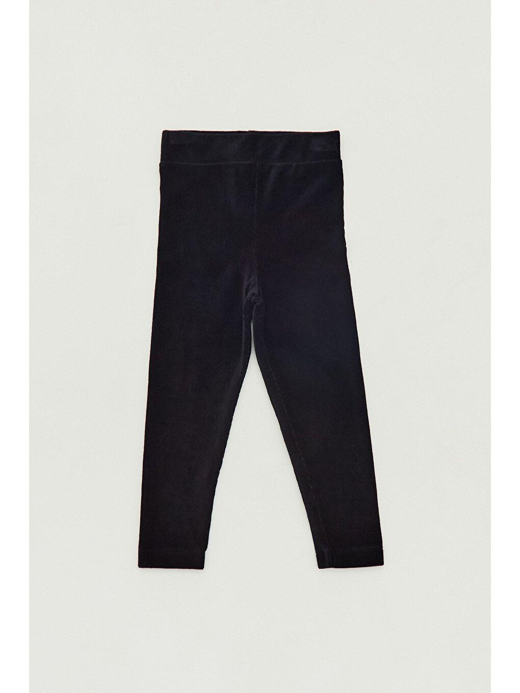 Siyah Fitilli Kadife Kız Çocuk Tayt