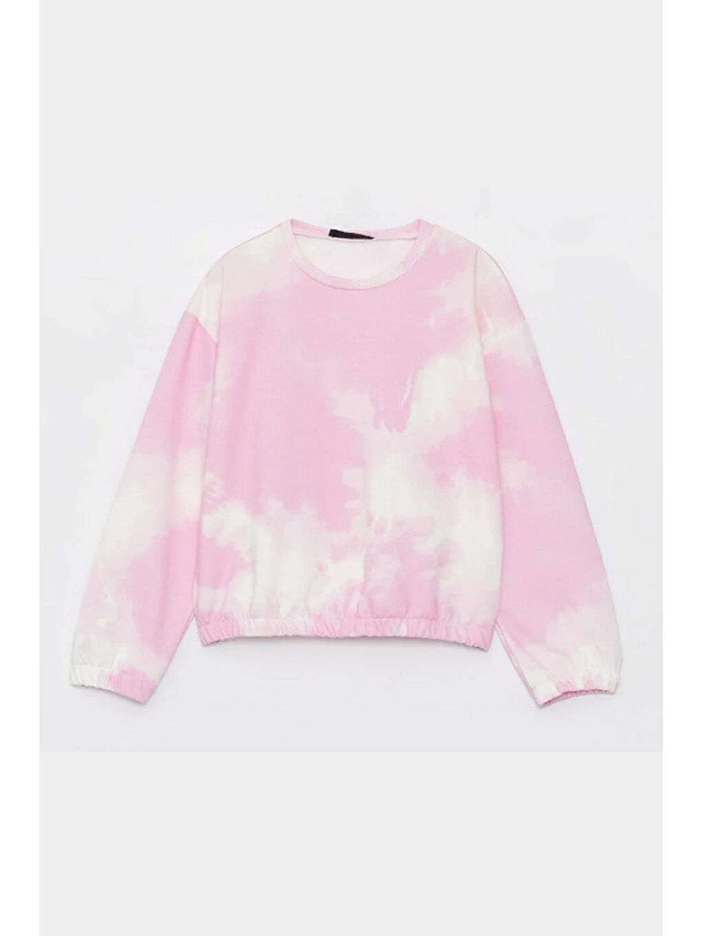 Chandraswear Kız Çocuk Sweatshirt Batik Desenli Pembe- Mila