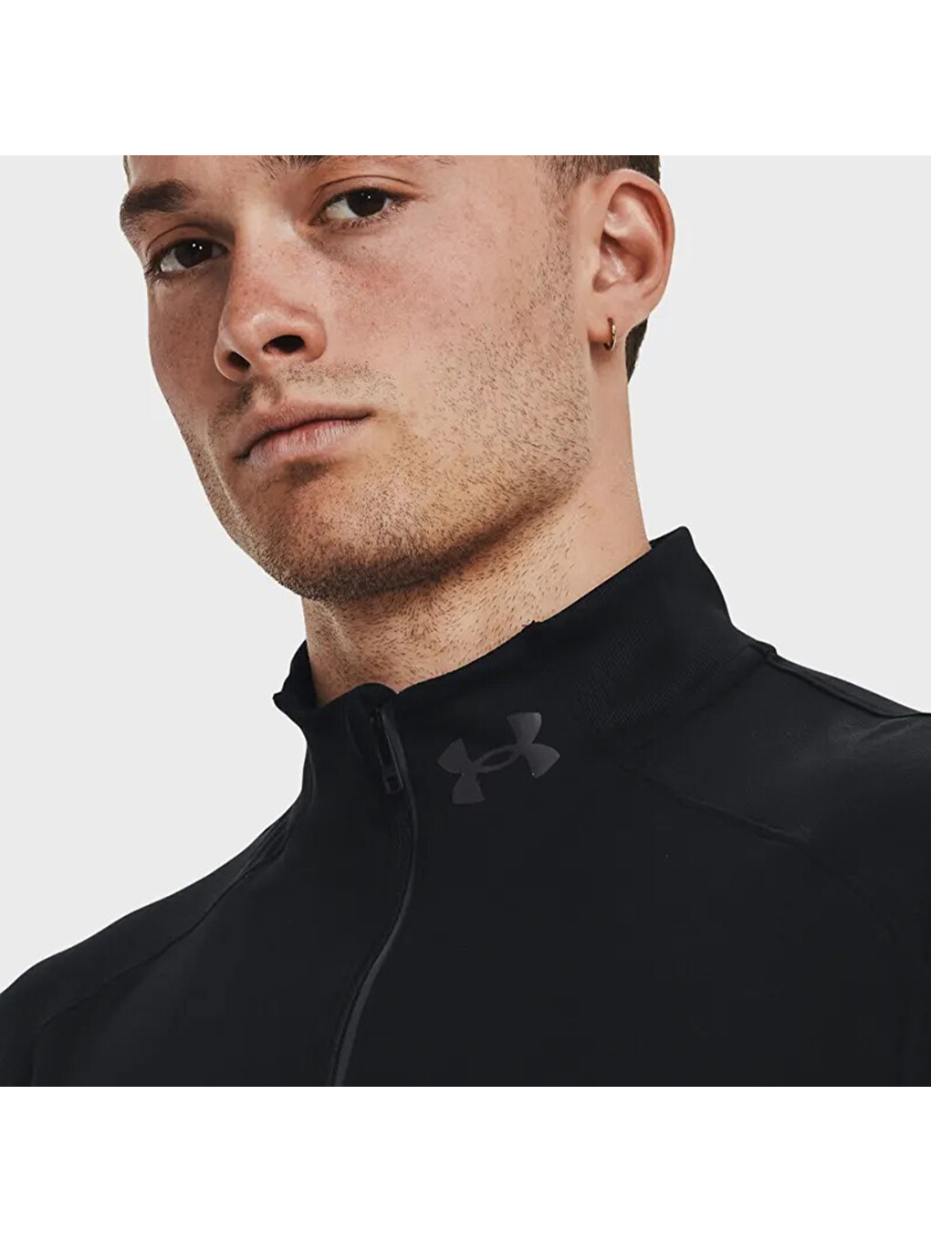 Launch Pro 1/4 Zip Erkek Siyah Uzun Kollu Tişört-4