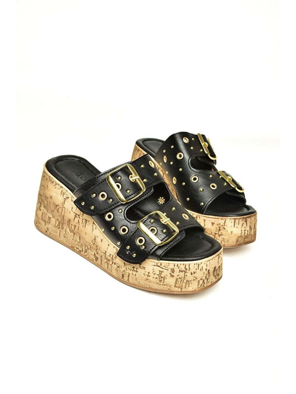 U9967535 Siyah Kadın Dolgu Topuklu Ayakkabı-5