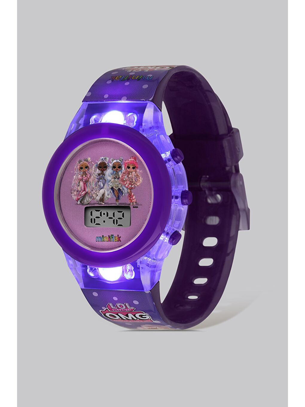 LOL Surprise! Lisanslı OMG7220 Mor Işıklı Çocuk Kol Saati-1