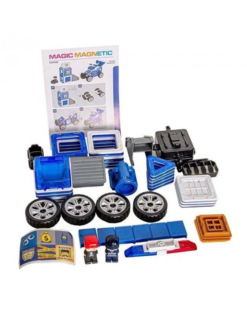 Kızılkaya Renksiz Magic Magnetic 40 Parça Polis Oyun Seti Magnetik JH8963 - 2