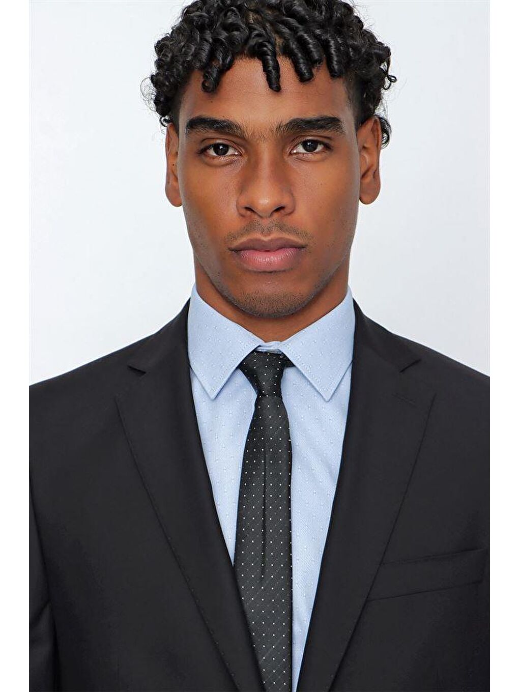 Siyah Gabardin Mono Yaka Astarlı 6 Drop Comfort Fit Rahat Kesim Takım Elbise 1001225010-2