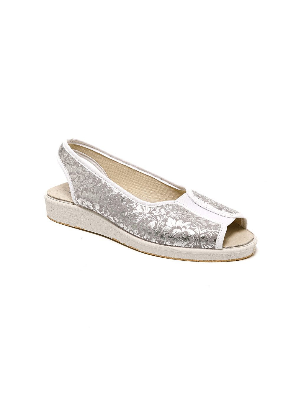 Gri Kadın Sandalet 983 STRETCH WOMEN'S FOOTWEAR Silver-1