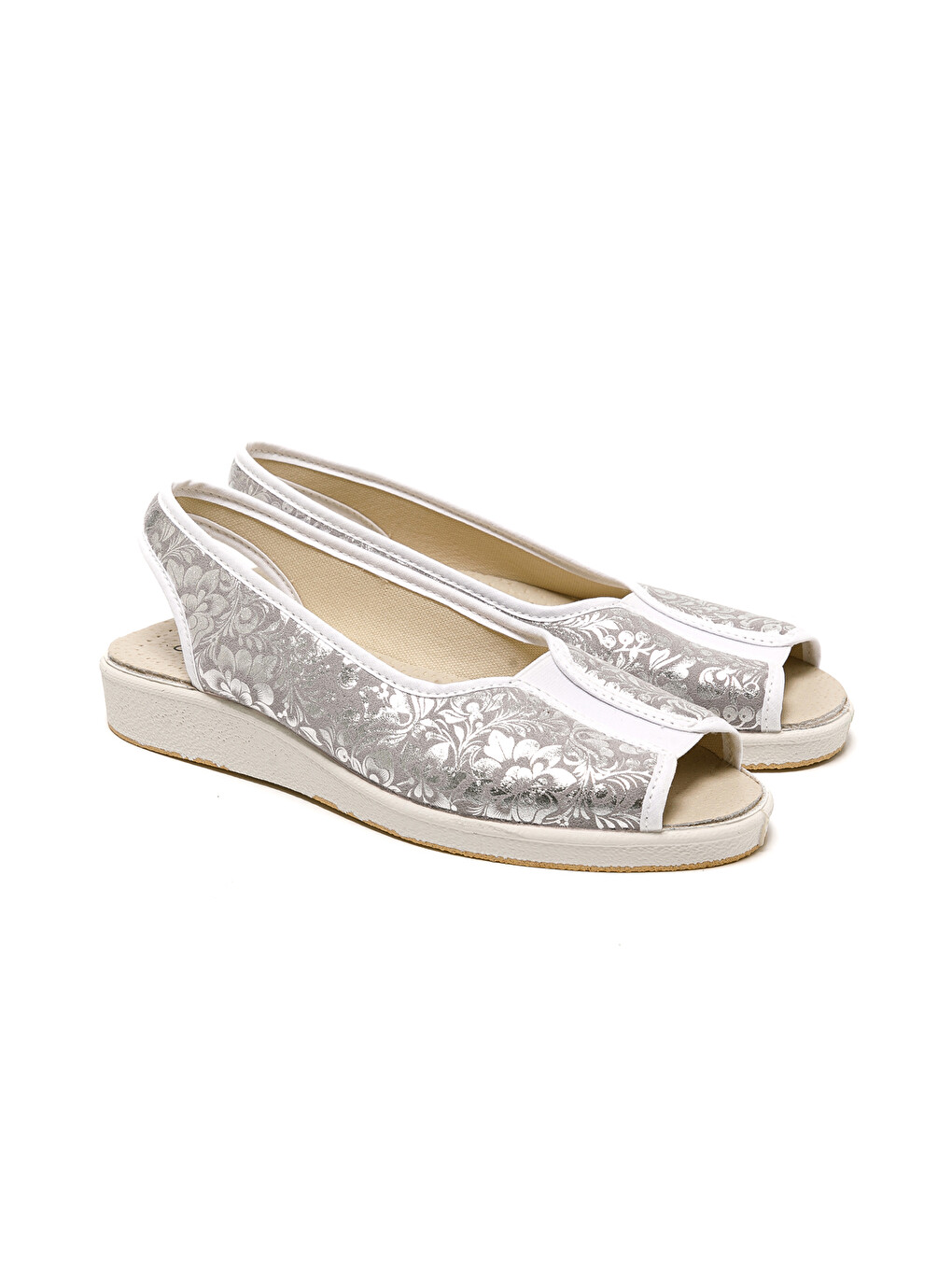 Gri Kadın Sandalet 983 STRETCH WOMEN'S FOOTWEAR Silver-2