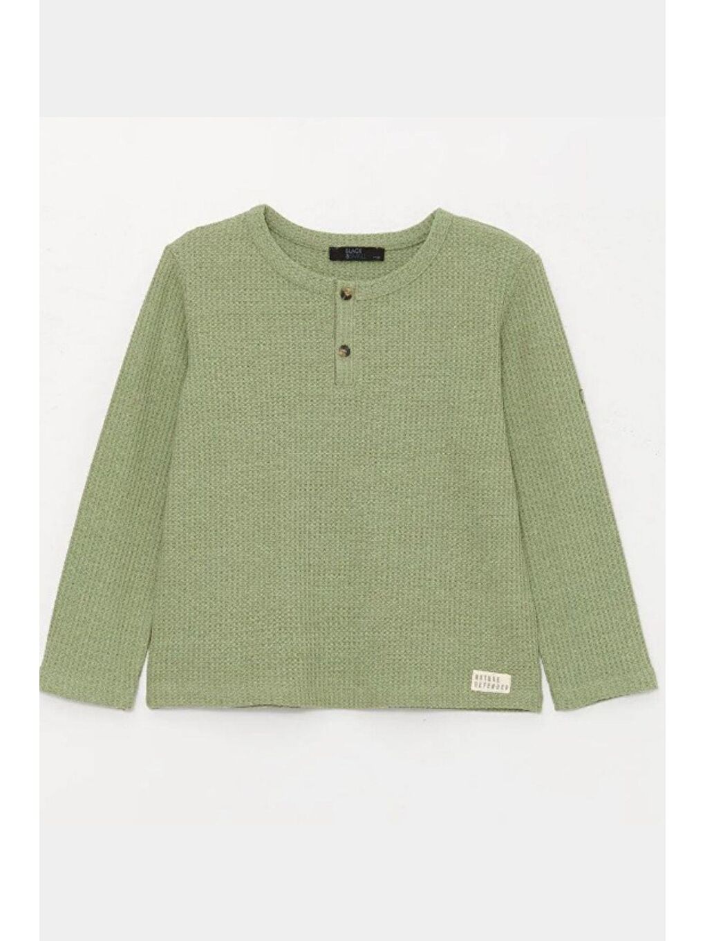 Erkek Çocuk Sweatshirt Yeşil - Waffle