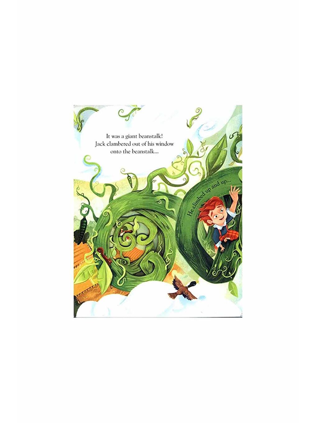 The Usborne Beyaz-Renklibaskı USB - Peep Inside Fairytale Jack & The Beanstalk - 1