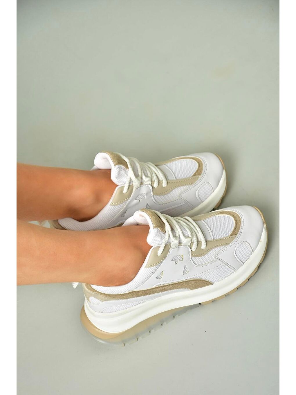 U9732138 Beyaz Kadın Sneakers-5