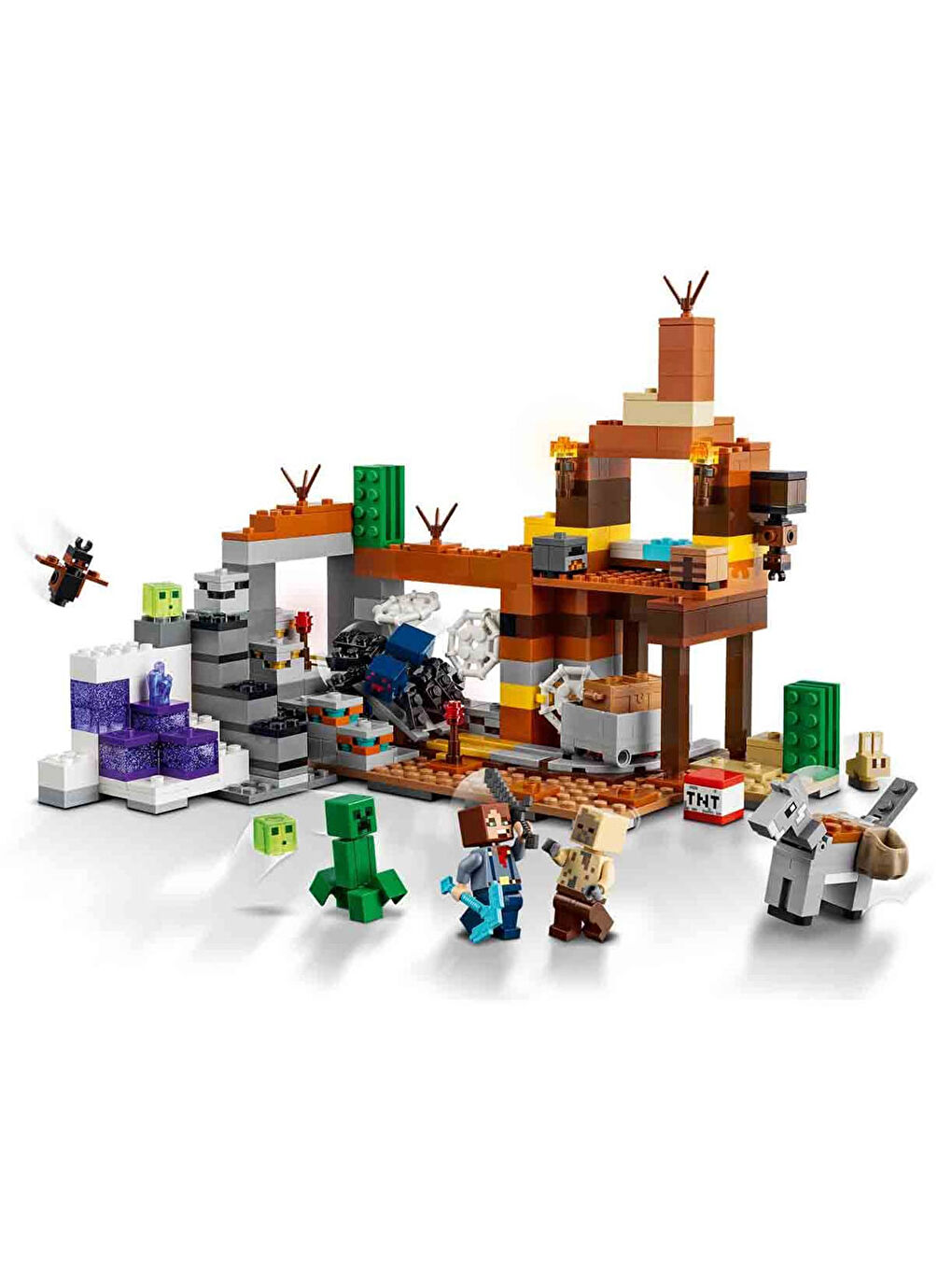 Lego Renksiz Minecraft Çorak Arazi Maden Kuyusu Video Oyunu Oyuncağı 21263 - 4