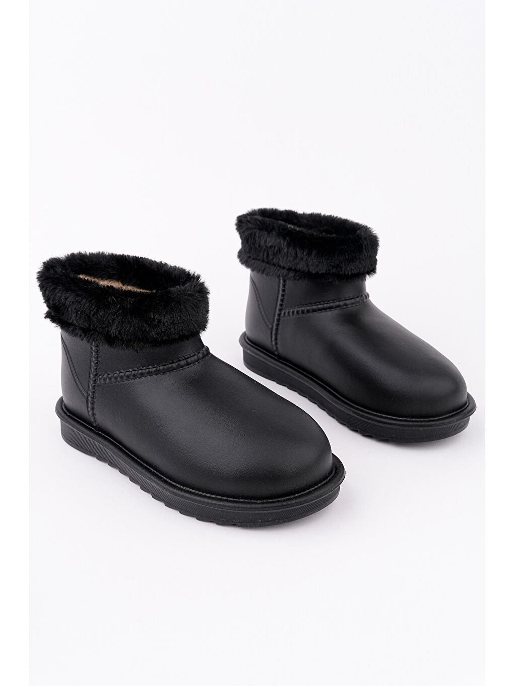 Siyah FROSTY Kadın Kürklü Yağmur Ve Kar Botu-5