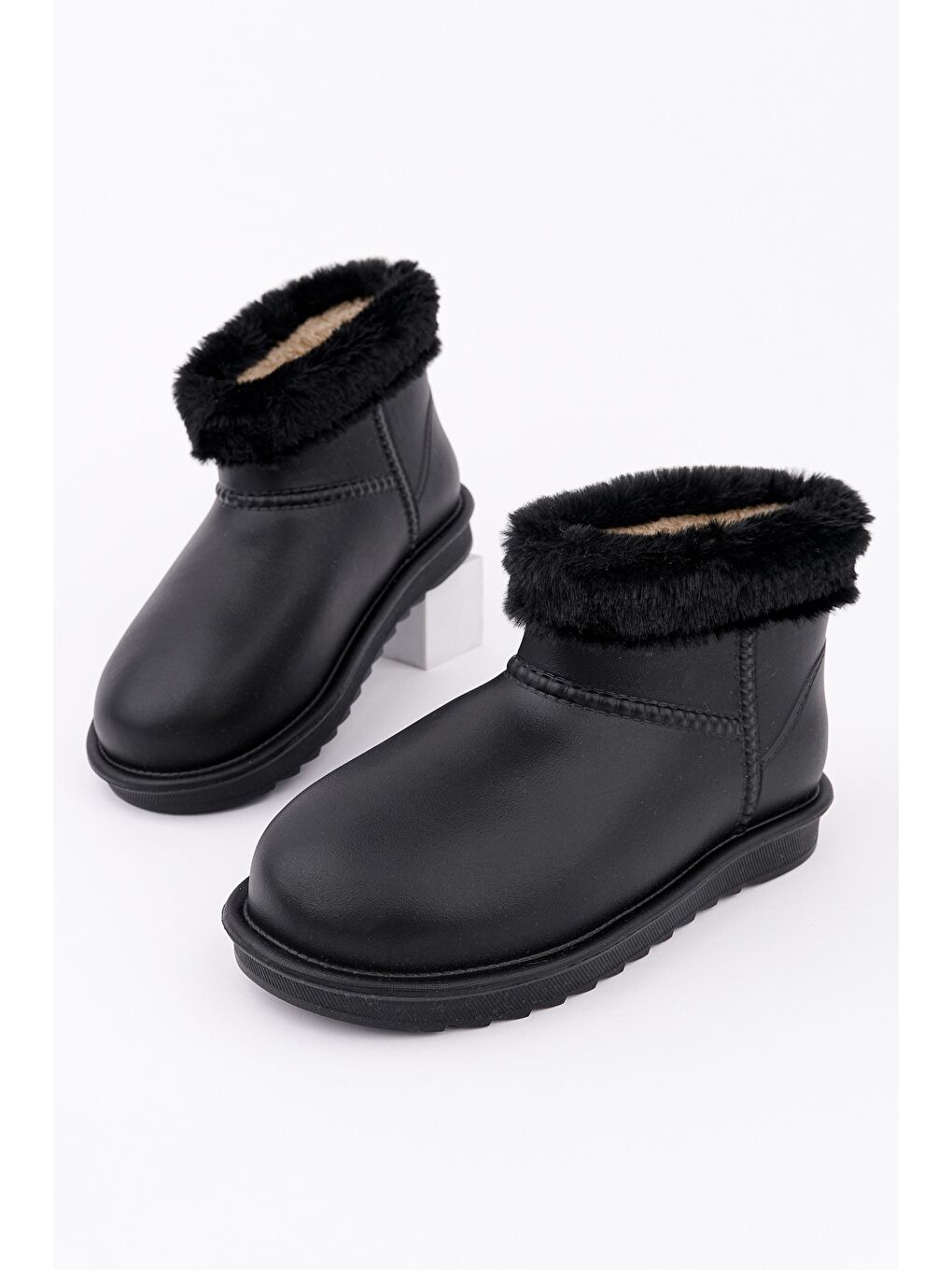 Siyah FROSTY Kadın Kürklü Yağmur Ve Kar Botu-6