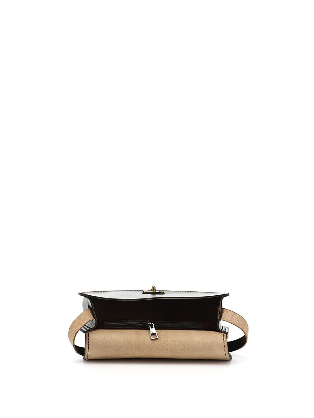 Kadın KOYU HAKİ Vaketa Hakiki Deri Omuz ve Postacı Çantası-4