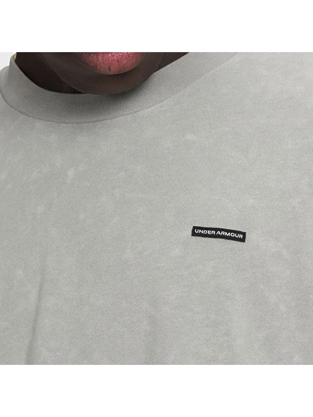 Heavyweight Oversized Logo Wash Erkek Gri Tişört-2