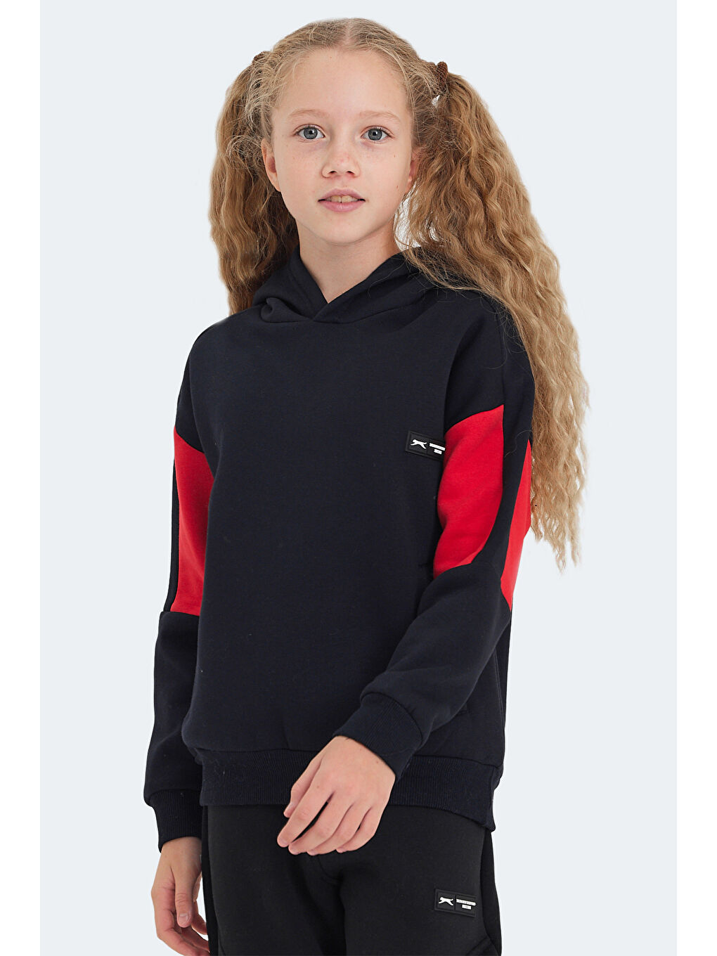 SLAZENGER Kız  Çocuk Sweatshirt Lacivert / Kırmızı - 1