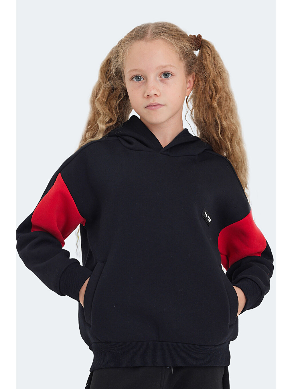 SLAZENGER Kız  Çocuk Sweatshirt Lacivert / Kırmızı - 6