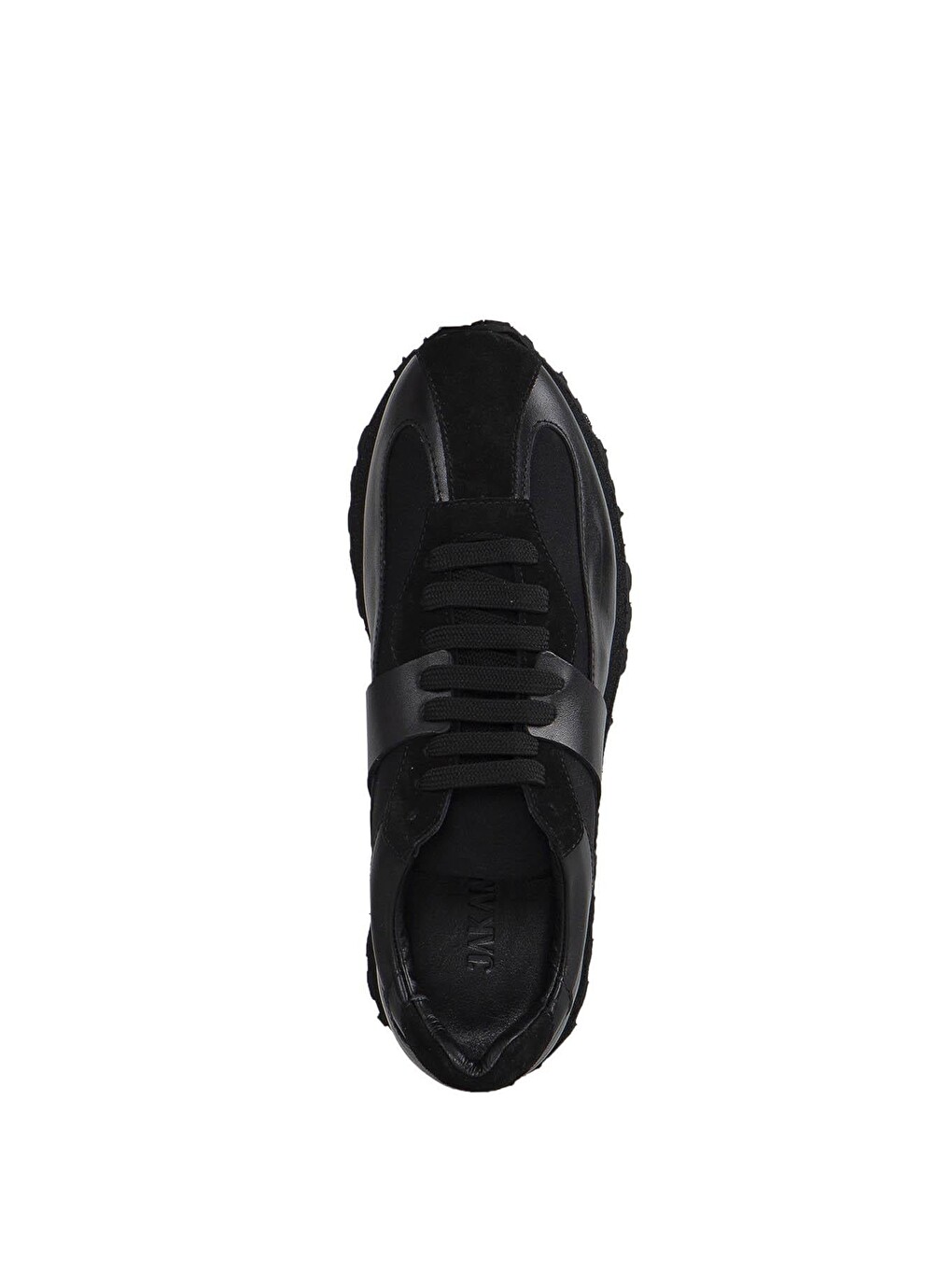 Siyah %100 Deri Eva Taban Sneaker Ayakkabı-4