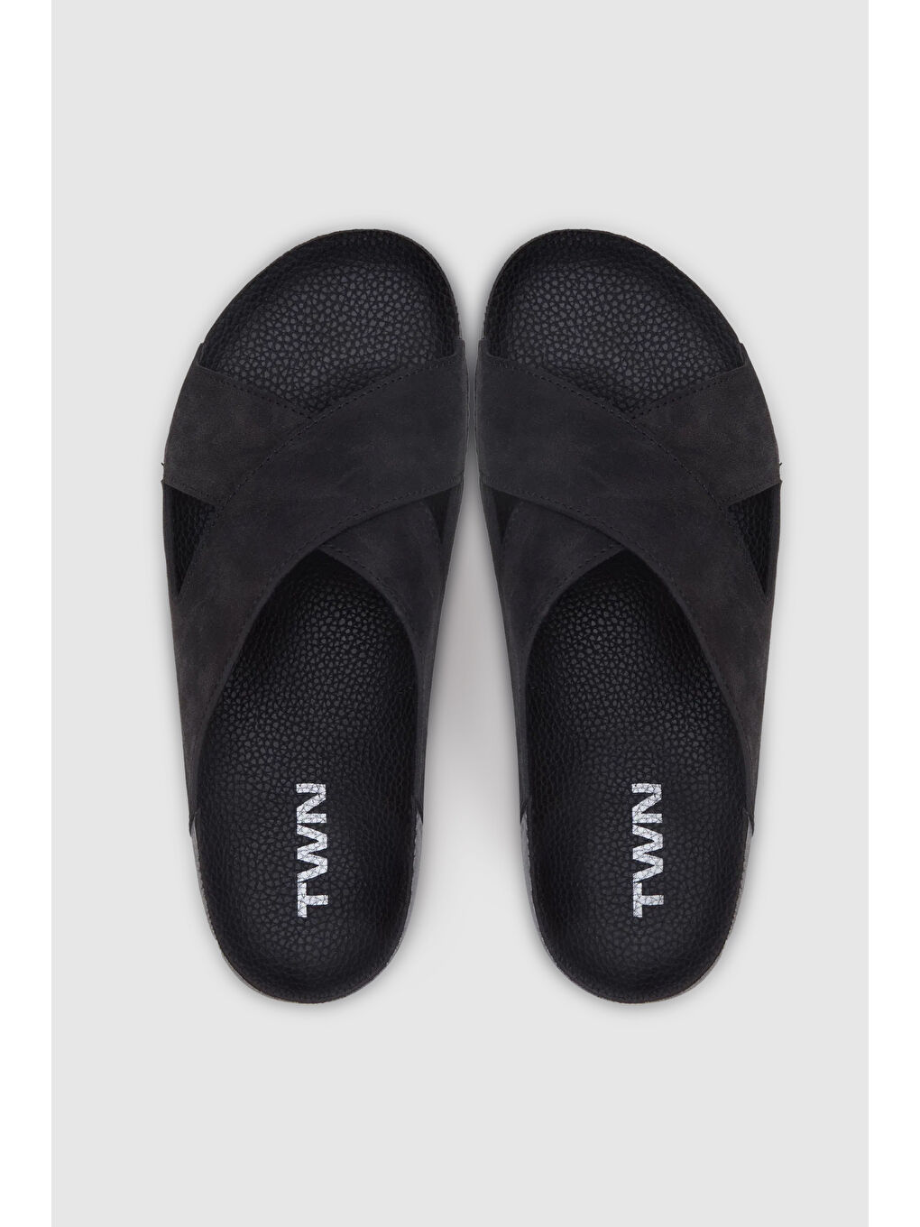 Twn Siyah Çapraz Bant Terlik-1