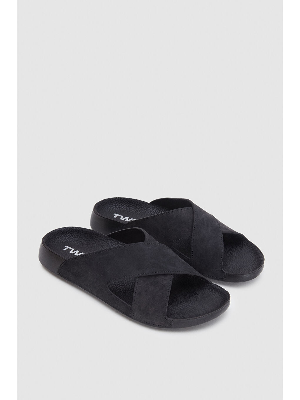 Twn Siyah Çapraz Bant Terlik-3