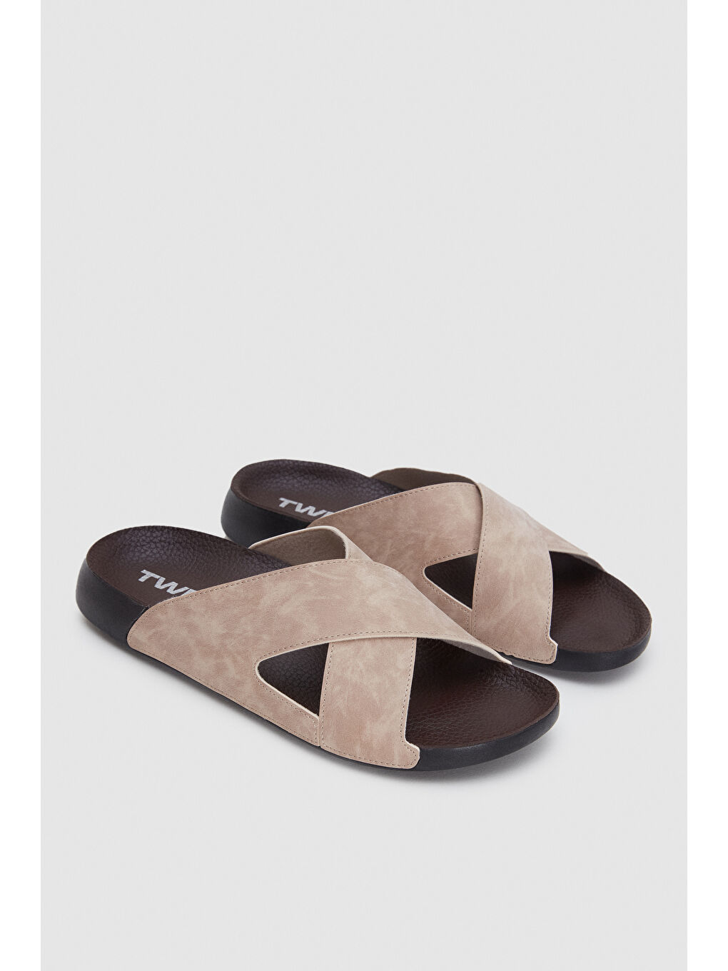 Twn Bej Çapraz Bant Terlik-3