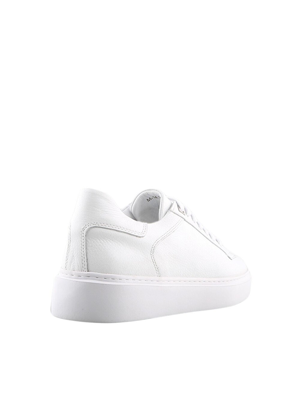 Beyaz %100 Deri Bağcıklı Günlük Sneaker Ayakkabı-1