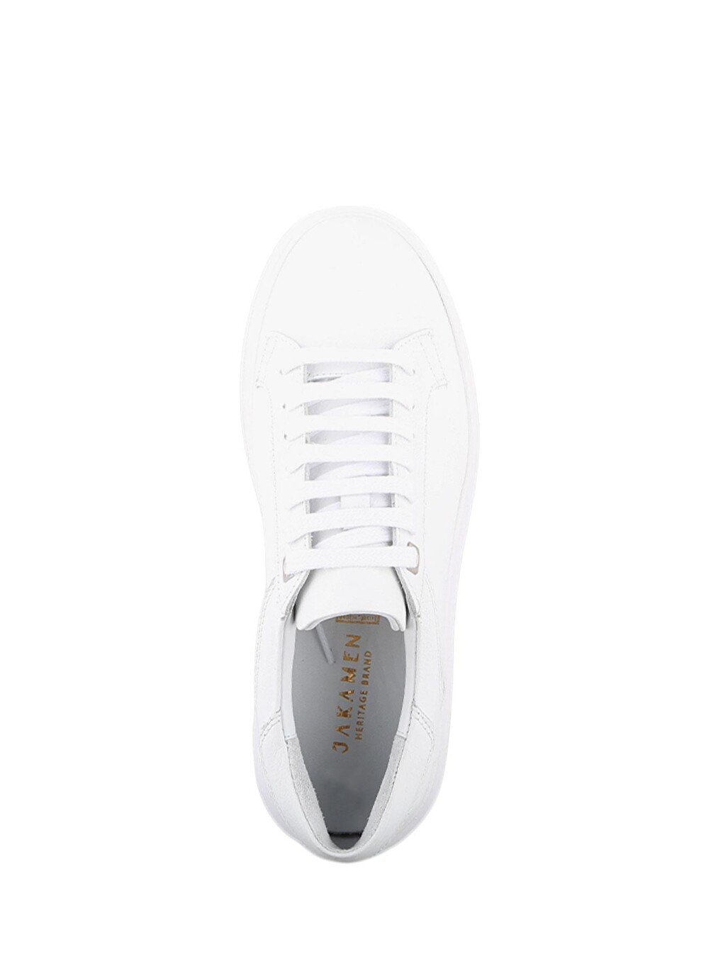 Beyaz %100 Deri Bağcıklı Günlük Sneaker Ayakkabı-4