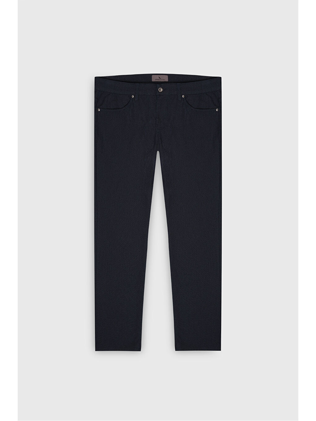 Erkek İndigo Pamuklu Slim Fit Dar Kesim 5 Cep Armürlü Denim Pantolon-6