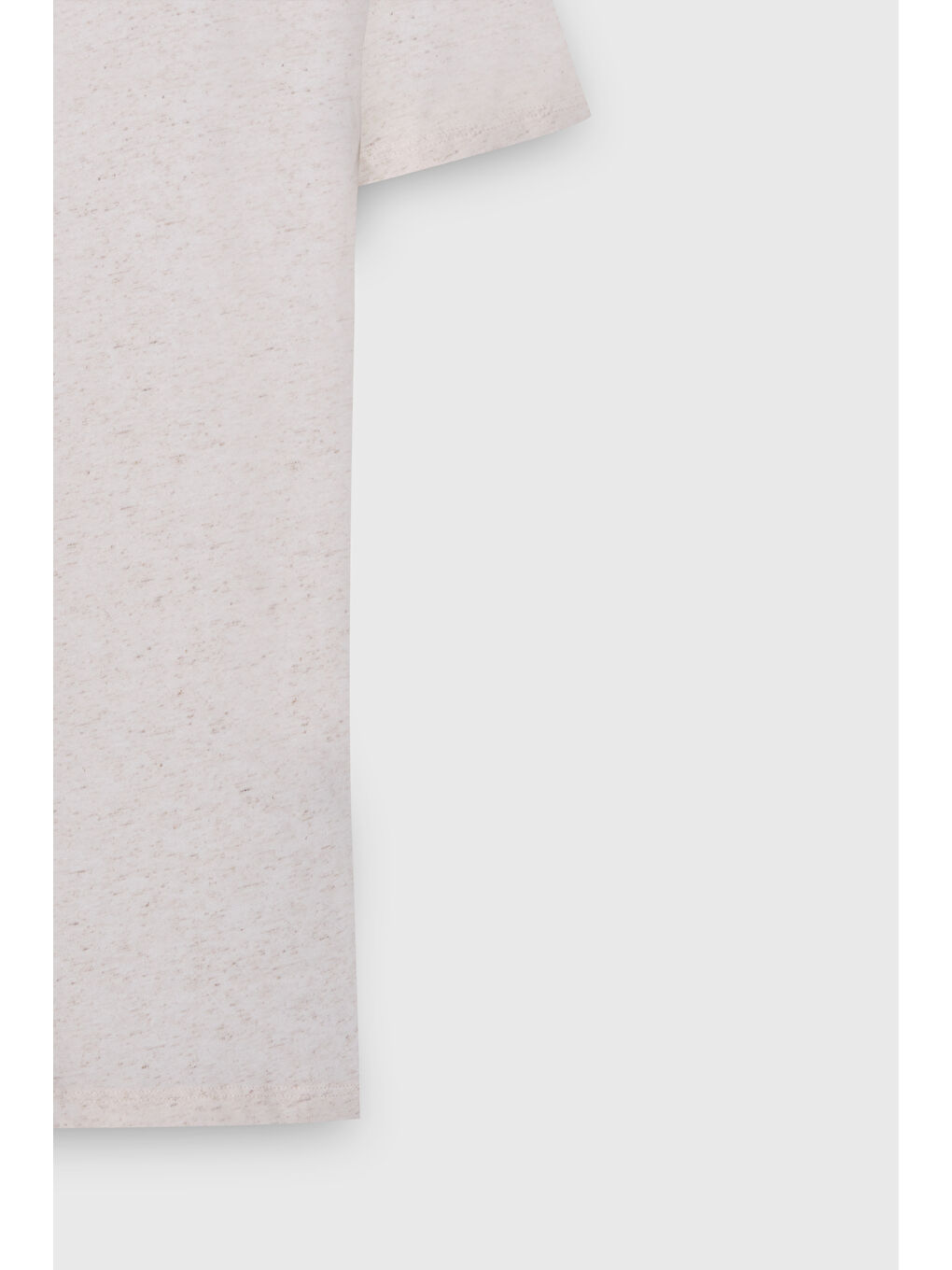 Erkek Açık Bej Slim Fit Dar Kesim Pamuklu Bisiklet Yaka Tişört-2