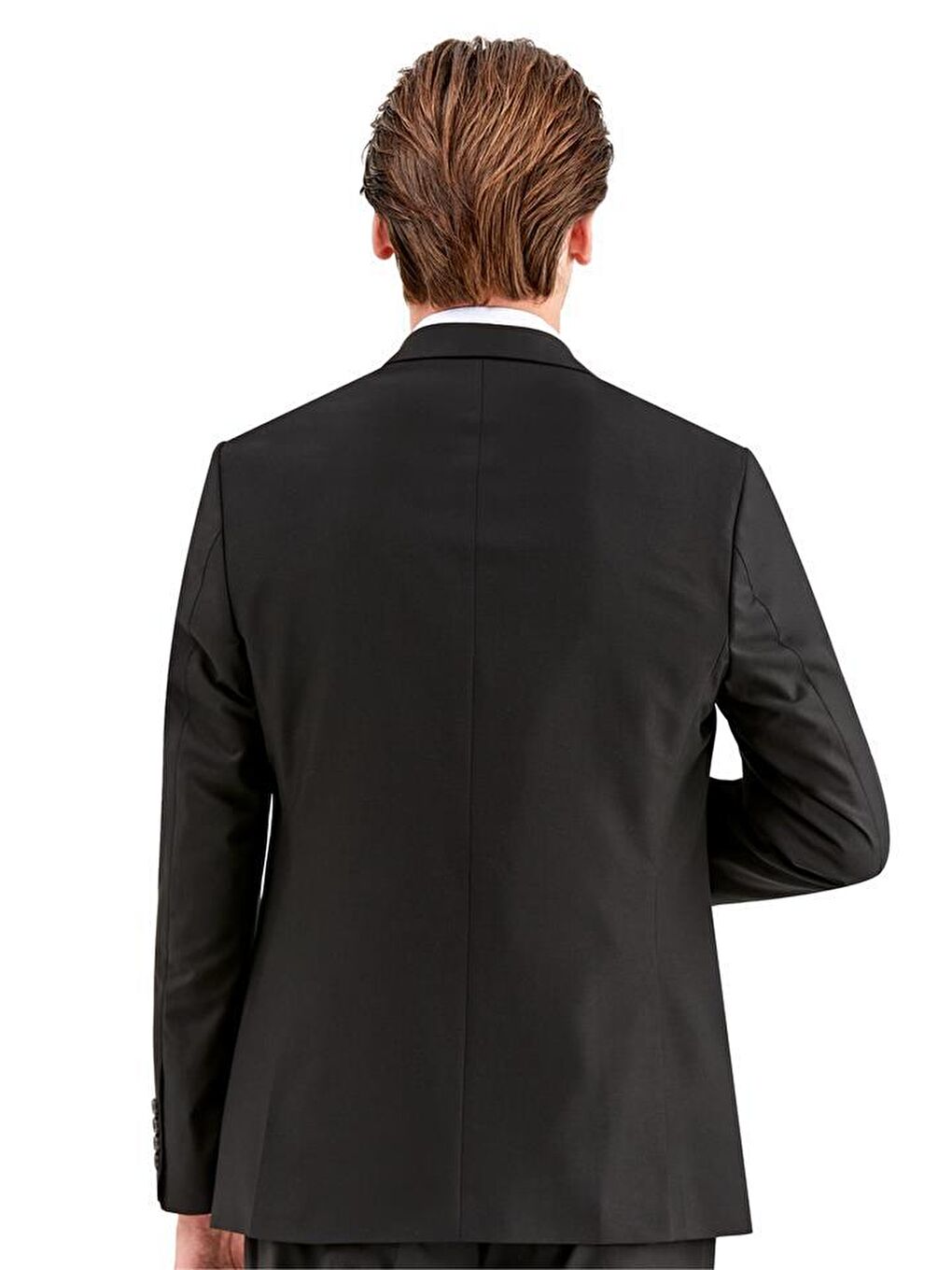 Siyah Gabardin Kırlangıç Yaka Astarlı 6 Drop Slim Fit Dar Kesim Takım Elbise 1001220011-3