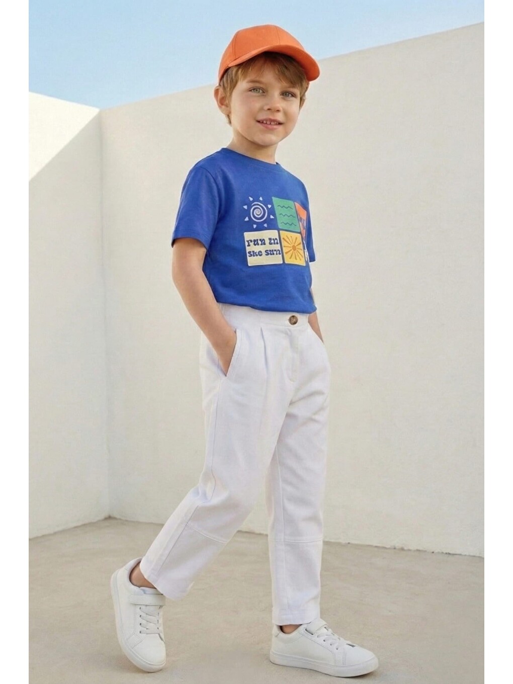 Erkek Çocuk Baggy Pantolon - Beyaz-2