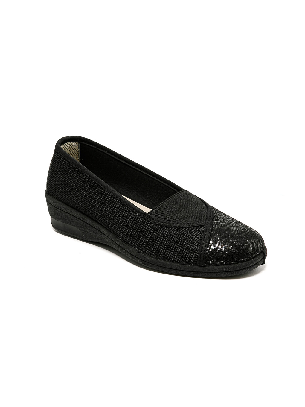Siyah Kadın Klasik Ayakkabı 7337 STRETCH WOMEN'S FOOTWEAR Black-1