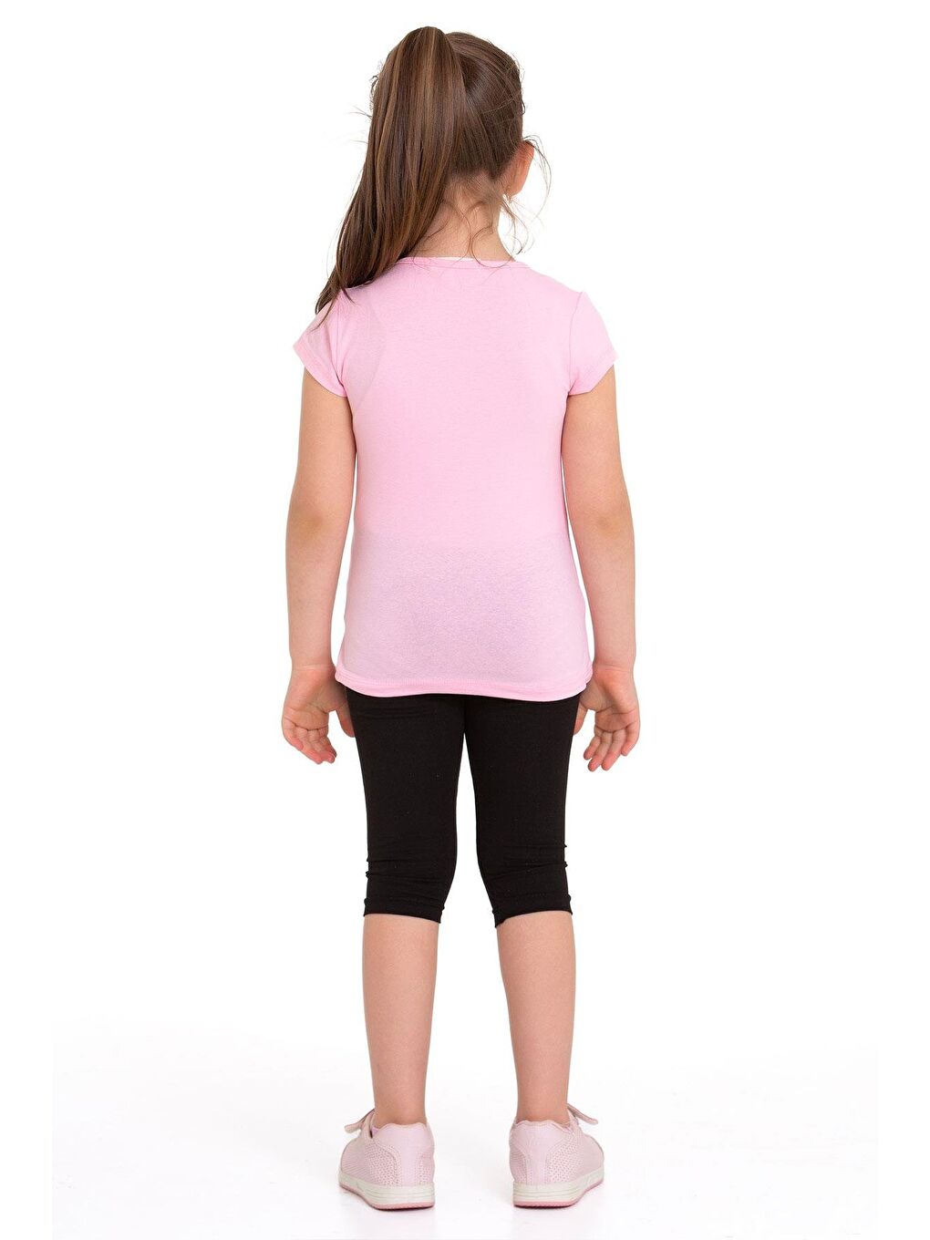 Tavşan Baskılı Açık Pembe Renk Kız Çocuk Taytlı Takım-2