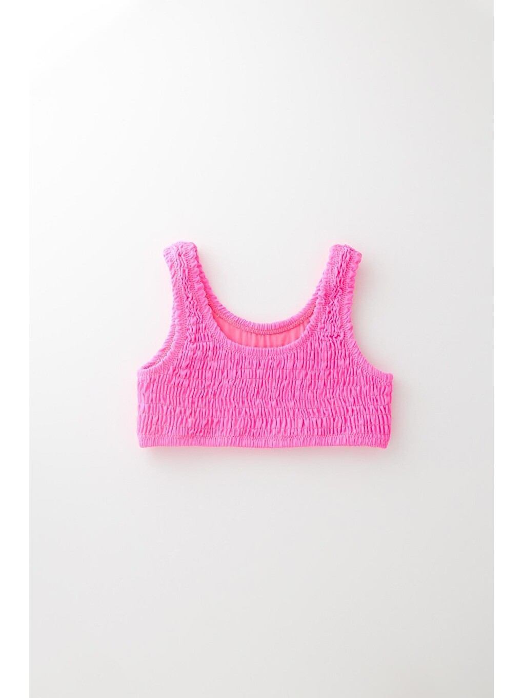 Kız Çocuk Pembe Renkli Gipe Detaylı Bikini Takım