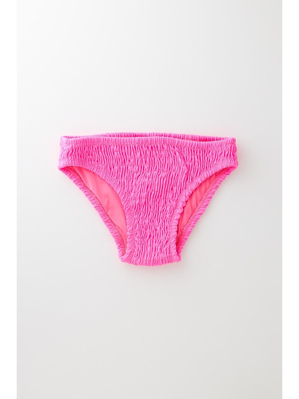 Kız Çocuk Pembe Renkli Gipe Detaylı Bikini Takım-1