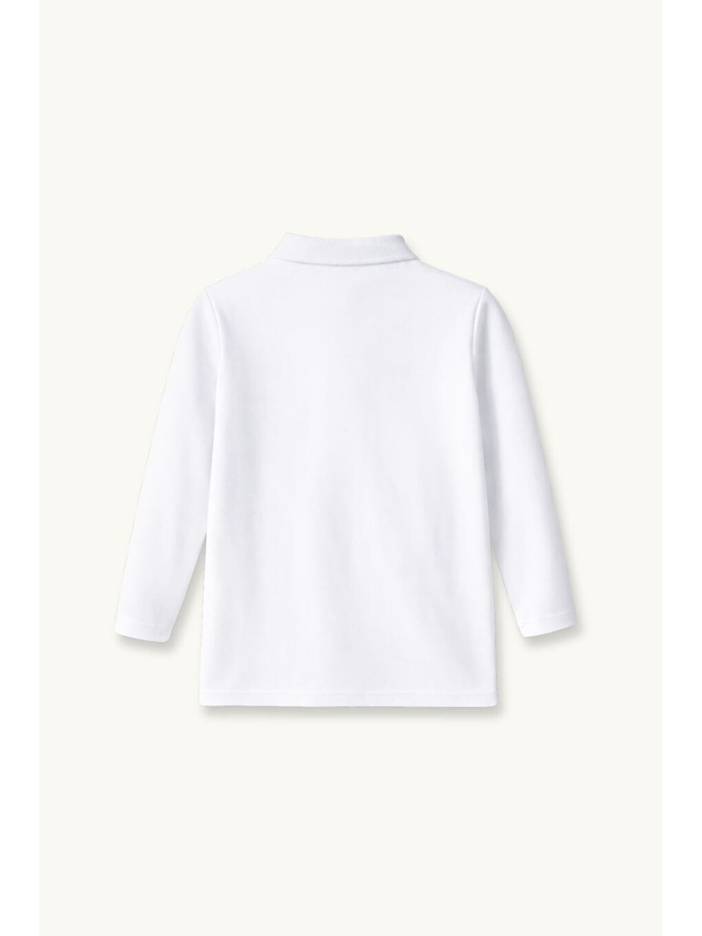 Erkek Çocuk Uzun Kollu Polo Yaka Tshirt - Beyaz-2
