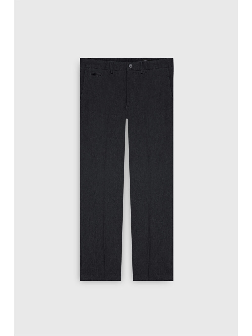 Erkek Lacivert Comfort Fit Rahat Kesim Pamuklu Esnek Diagonal Desenli Yan Cep Casual Pantolon