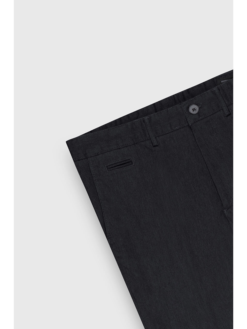 Erkek Lacivert Comfort Fit Rahat Kesim Pamuklu Esnek Diagonal Desenli Yan Cep Casual Pantolon-2