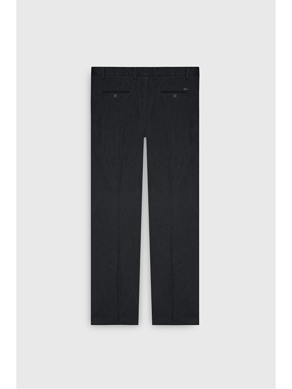 Erkek Lacivert Comfort Fit Rahat Kesim Pamuklu Esnek Diagonal Desenli Yan Cep Casual Pantolon-3