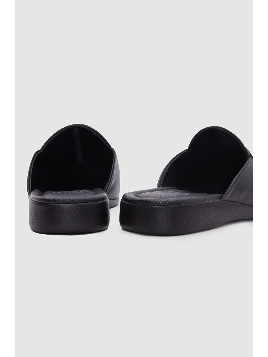 Siyah Desenli Misafir Çeyiz  Ev Erkek Terlik-4