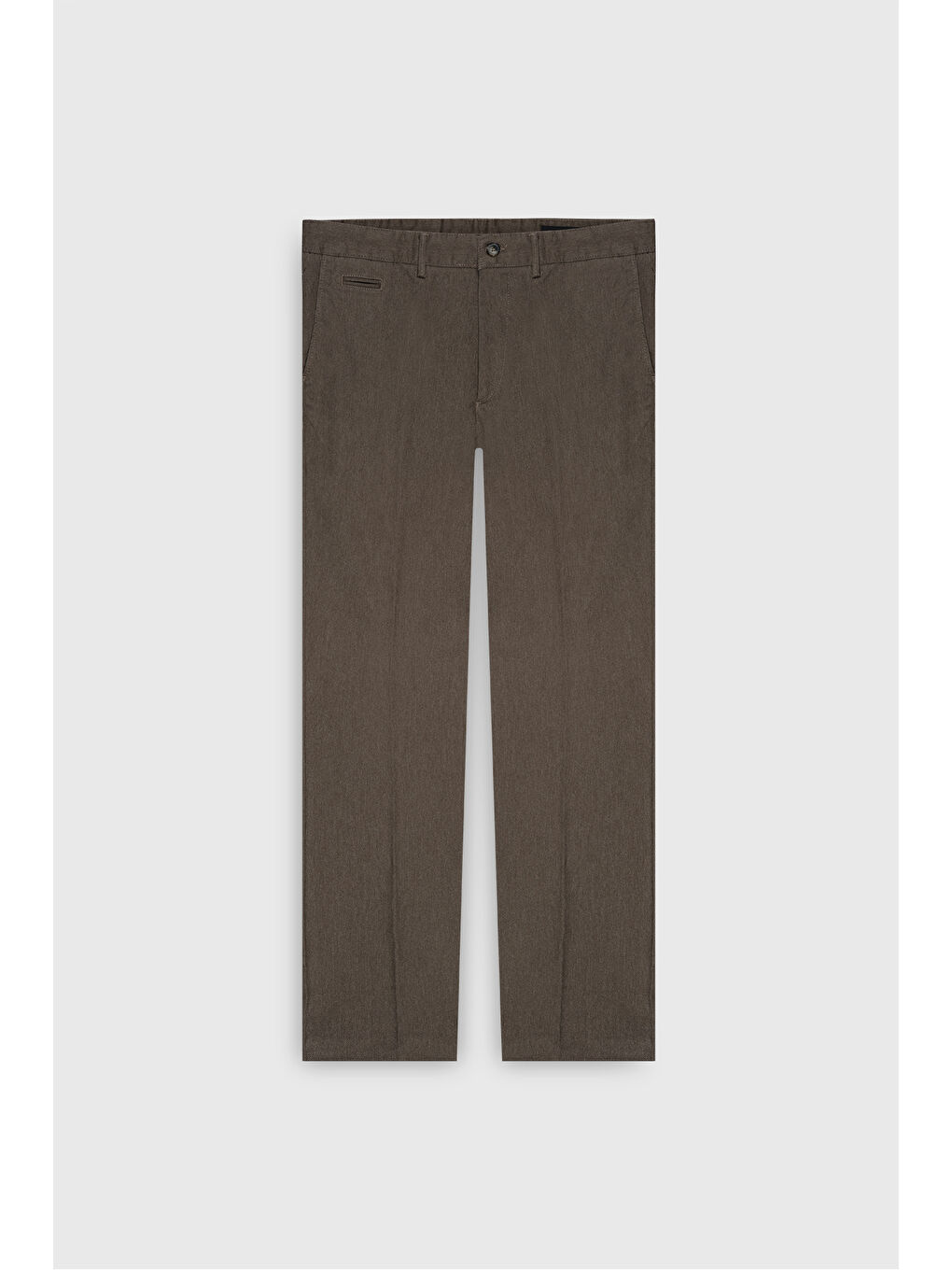 Kahverengi Erkek Açık Kahve Comfort Fit Rahat Kesim Pamuklu Esnek Diagonal Desenli Yan Cep Casual Pantolon