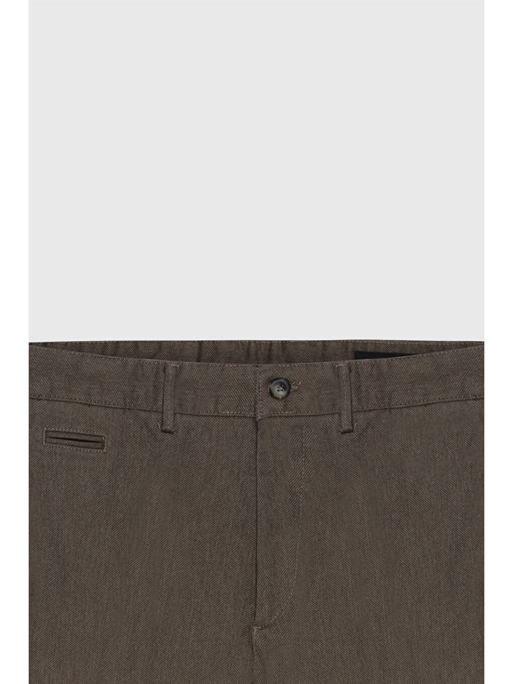 Kahverengi Erkek Açık Kahve Comfort Fit Rahat Kesim Pamuklu Esnek Diagonal Desenli Yan Cep Casual Pantolon-1