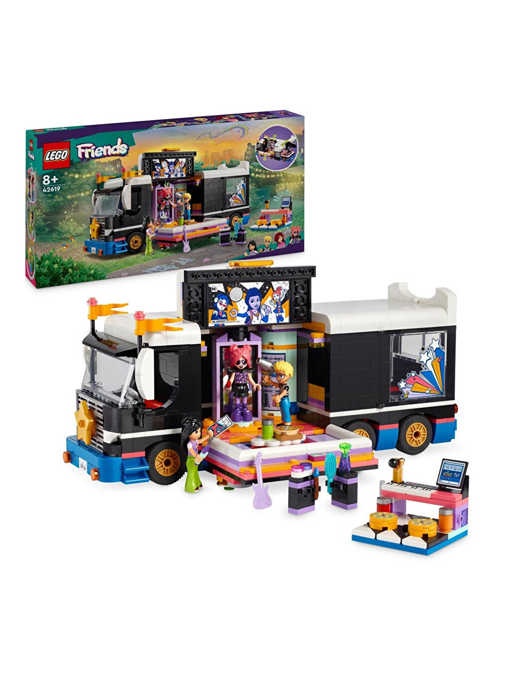 Lego Renksiz Friends Pop Star Müzik Turne Otobüsü 42619