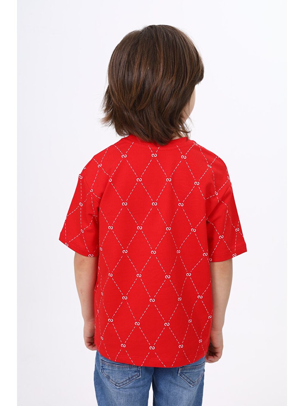 Kırmızı Unisex Çocuk Baskılı Tişört-2