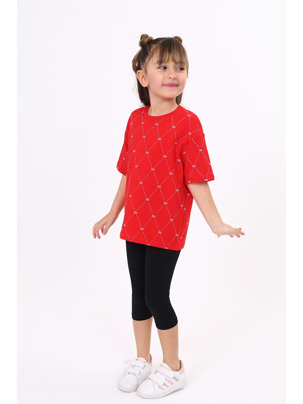 Kırmızı Unisex Çocuk Baskılı Tişört-3