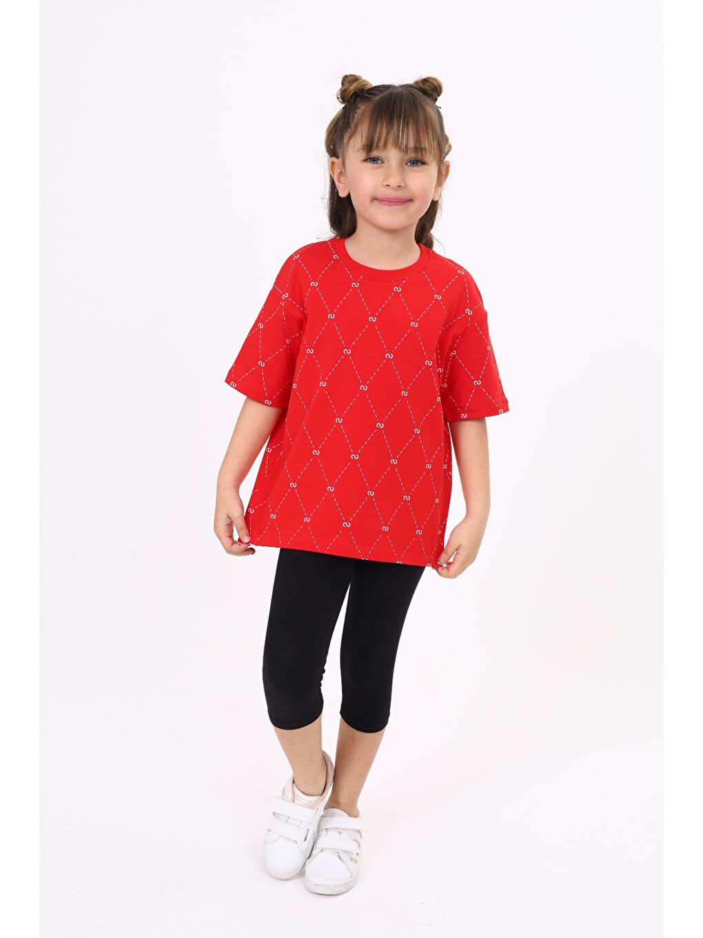 Kırmızı Unisex Çocuk Baskılı Tişört-4