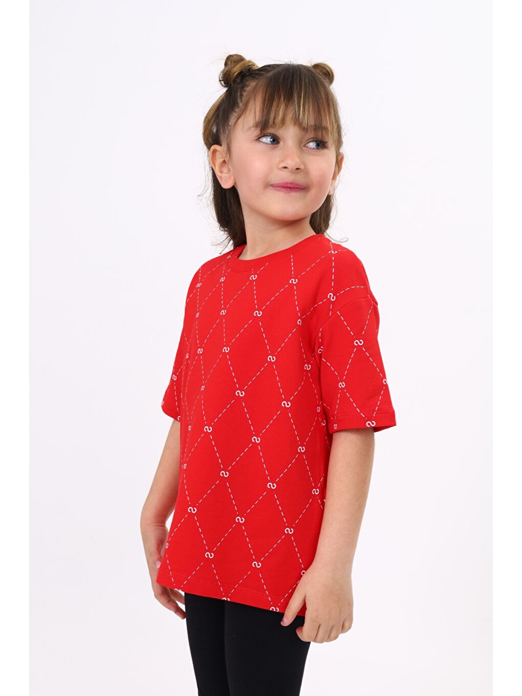 Kırmızı Unisex Çocuk Baskılı Tişört-6