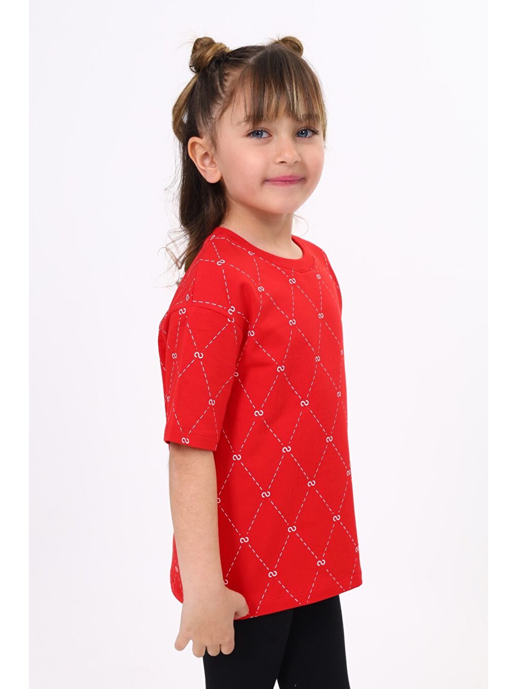Kırmızı Unisex Çocuk Baskılı Tişört-7