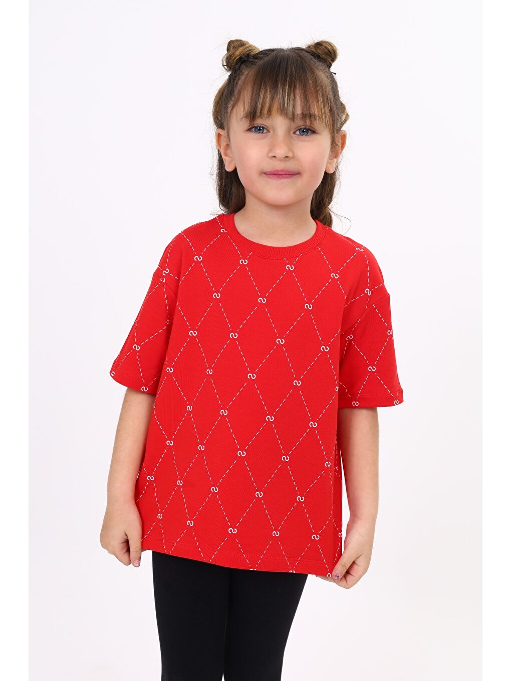 Kırmızı Unisex Çocuk Baskılı Tişört-8