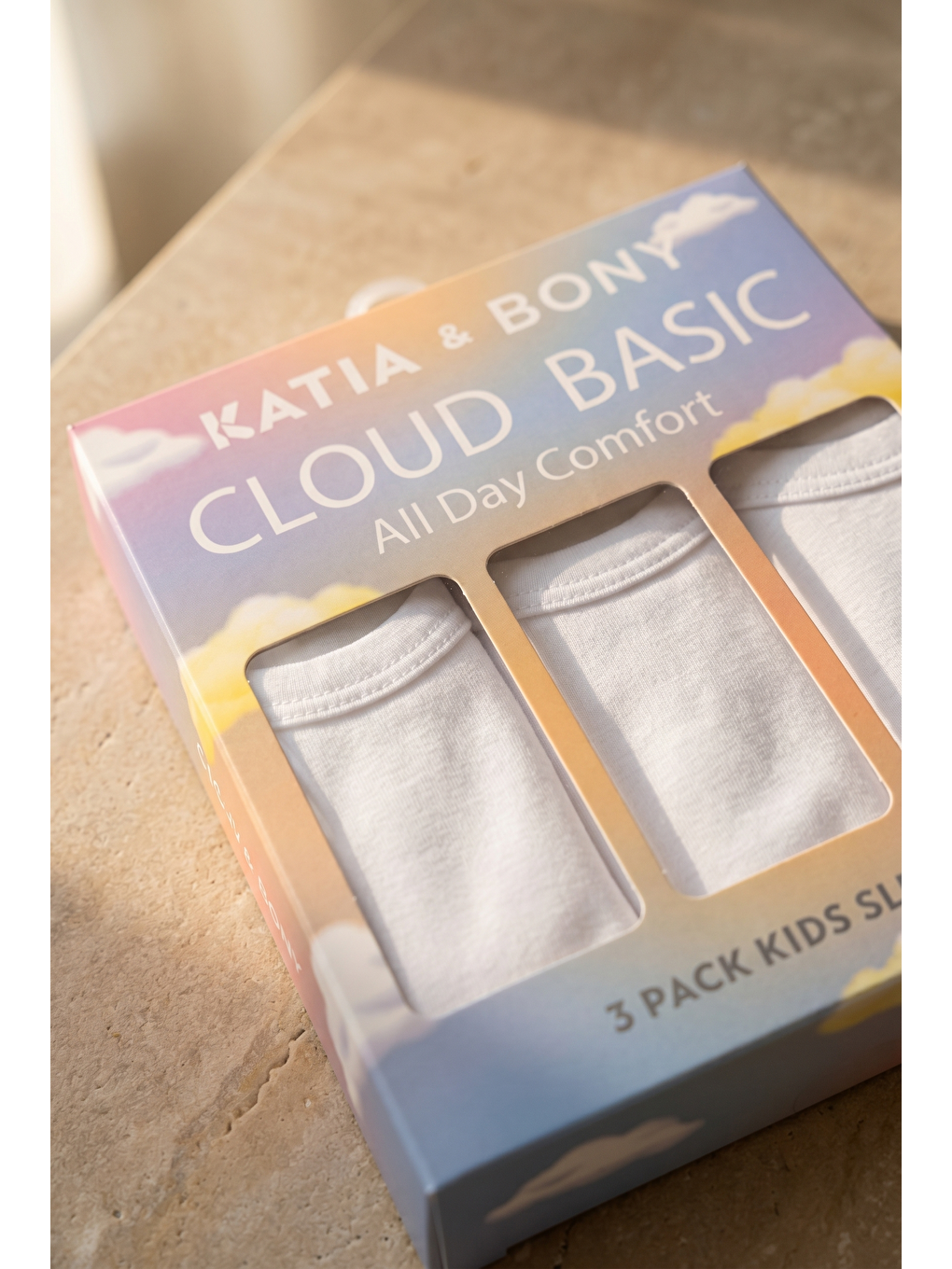 Çocuk Basic Kutulu 3'Lü Beyaz Atlet-2