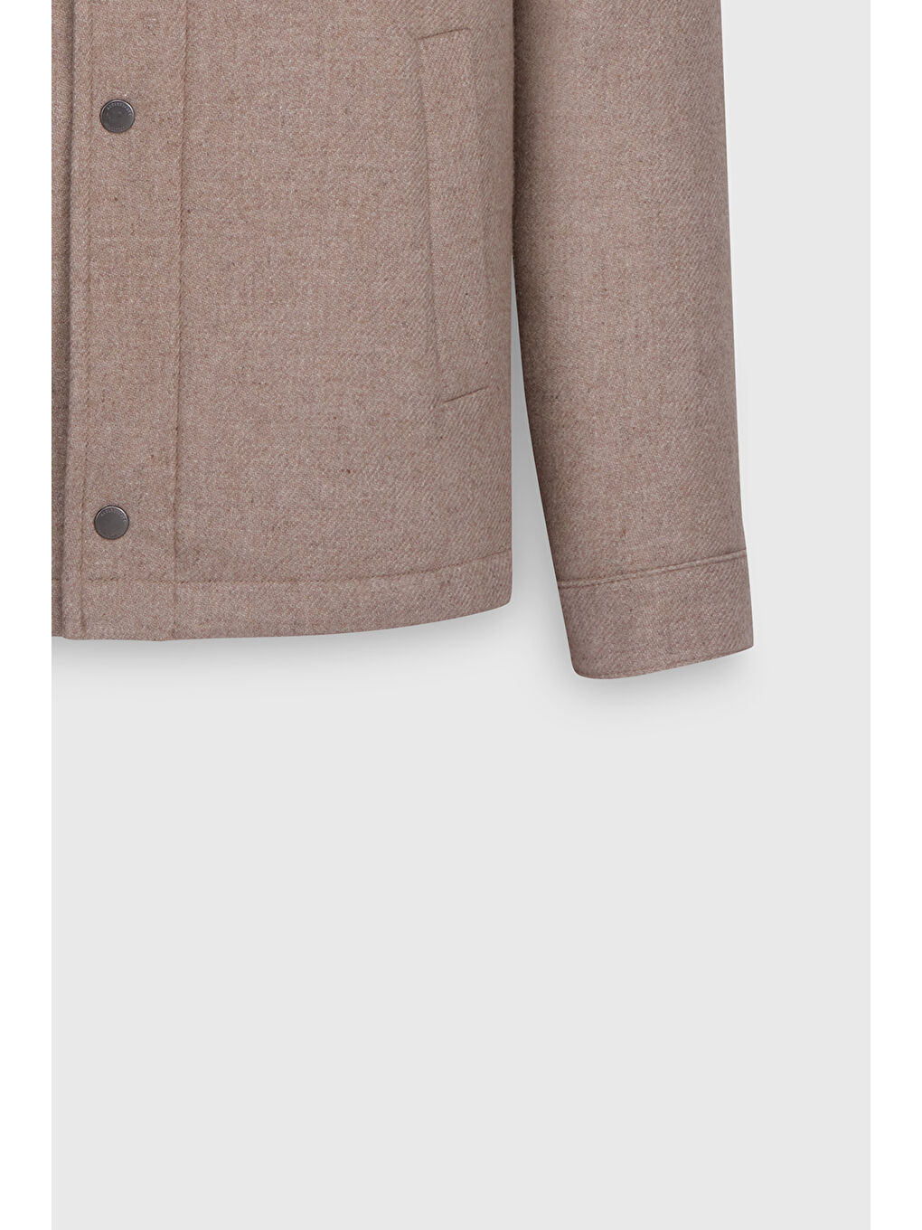 Erkek Bej Standart Fit Normal Kesim Renk Bloklu Yan Cepli Mont-7